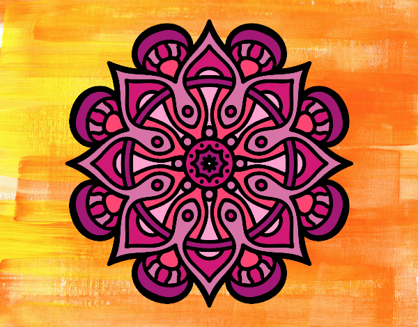Coloring page Mandala arab world painted byKamayani