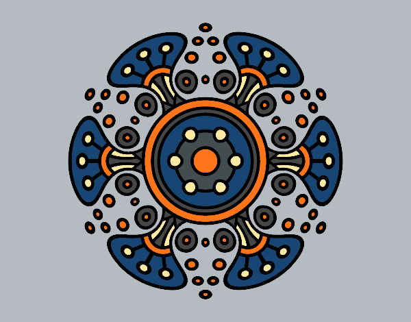 Coloring page Mandala distant world painted byKhaos
