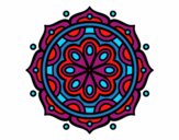 Coloring page Mandala to meditate painted byTwin4life