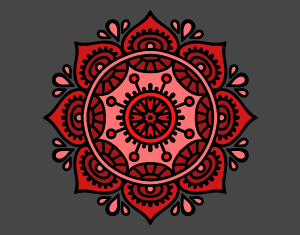 Coloring page Mandala to relax painted bysophia