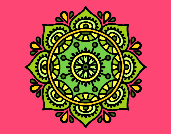 Coloring page Mandala to relax painted byKamayani