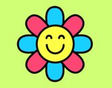 Coloring page Simple flower painted byNnena