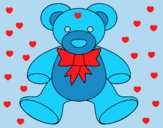 Coloring page Teddy bear painted byAnia
