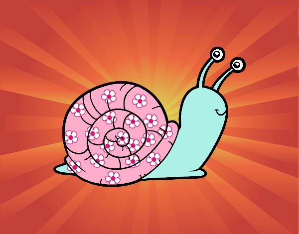Coloring page The snail painted bysophia