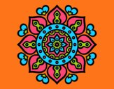 Coloring page Mandala arabic hearts painted bypilgrimzky