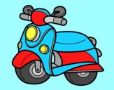 Coloring page Motorcycle Vespa painted byAnia