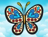 Coloring page Butterfly mandala painted byAnia