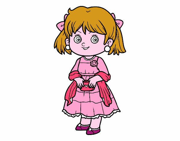 Little girl with elegant dress