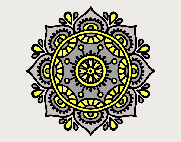Coloring page Mandala to relax painted byLily2020