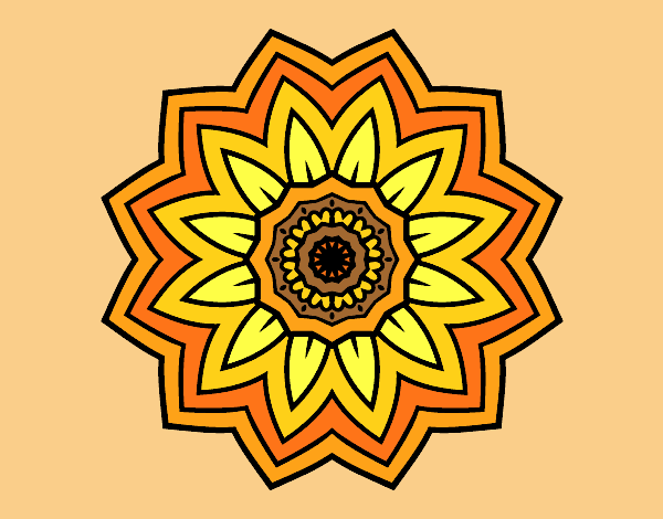 Flower mandala of sunflower