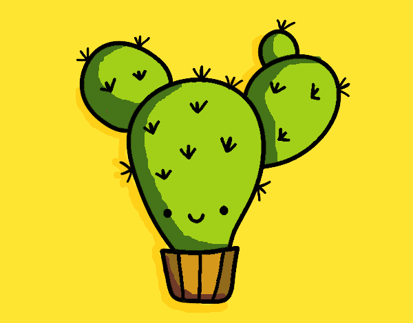 Coloring page Cactus pear painted bybootyflake