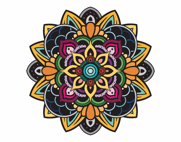 Coloring page Decorative mandala painted byAnnanymas