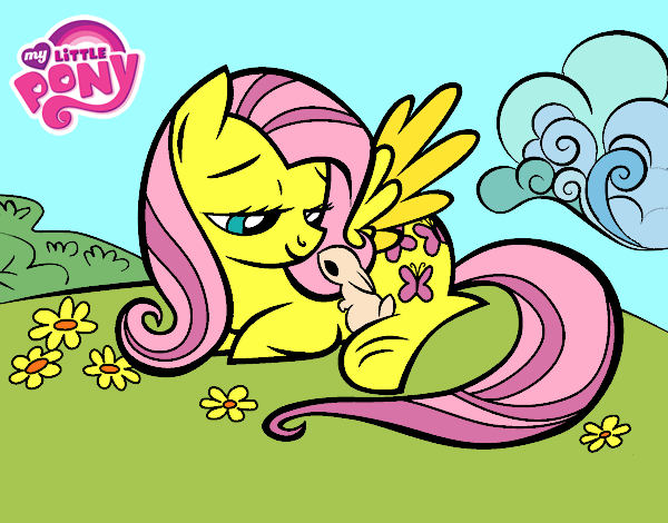 fluttershy and angle bunny