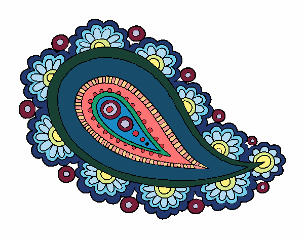 Coloring page Mandala teardrop painted byAnnanymas
