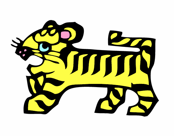 Coloring page Tiger Sign painted bymatthew