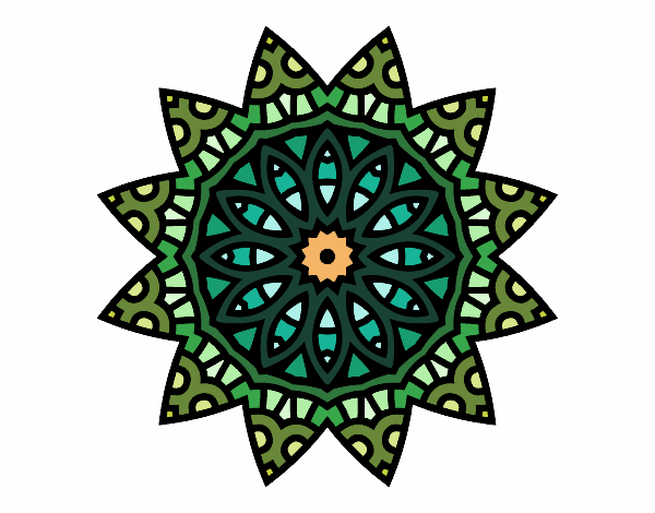 Coloring page Mandala star painted byAnnanymas