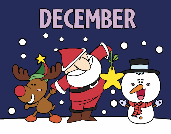 Coloring page December painted byAnnanymas