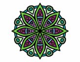 Coloring page Mandala for the concentration painted byLyndsey