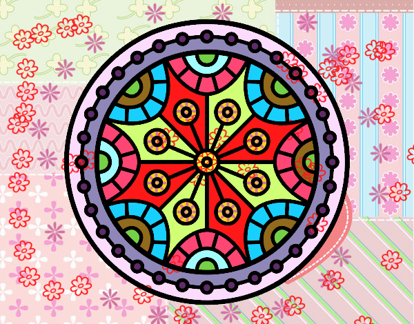 Coloring page Mandala mental balance painted bySant