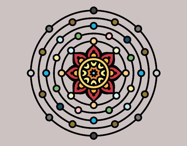 Coloring page Mandala solar system painted byAnnanymas