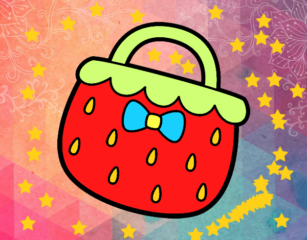 Coloring page Strawberry handbag painted bySant