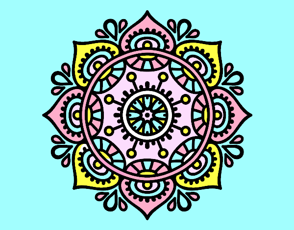 Coloring page Mandala to relax painted byMxchellegx