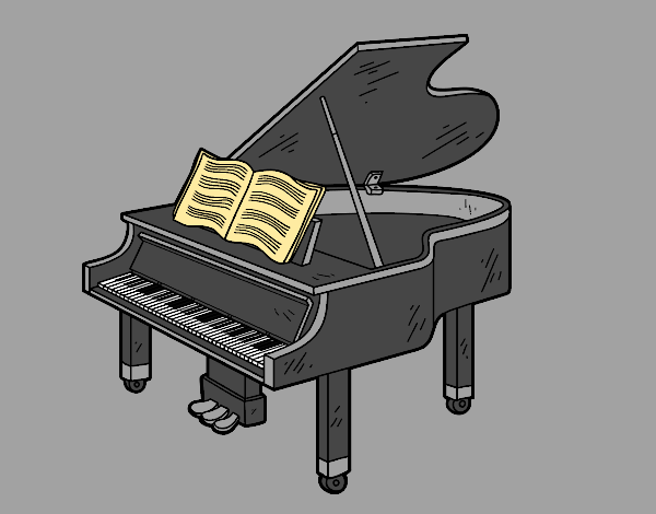 Coloring page A grand piano open painted byBoylover2
