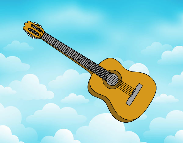 Coloring page A Spanish guitar painted byBoylover2