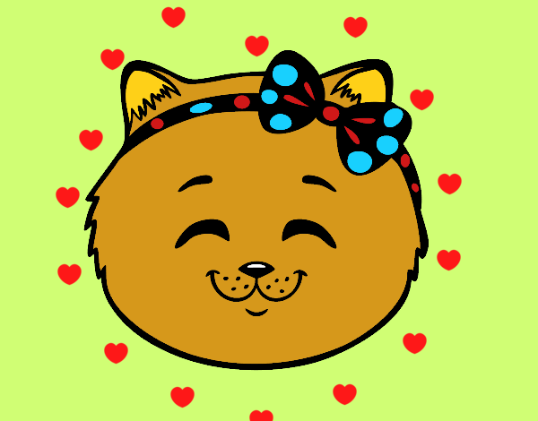 Coloring page Happy cat girl face painted byBoylover2