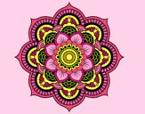 Coloring page Mandala oriental flower painted byAnia
