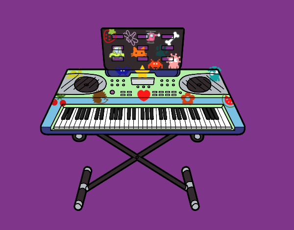 Coloring page Piano Synthesizer painted byBoylover2