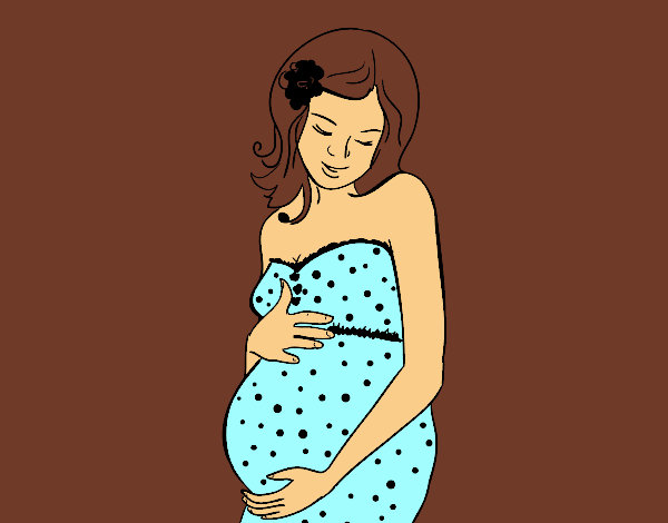 Happy pregnant woman