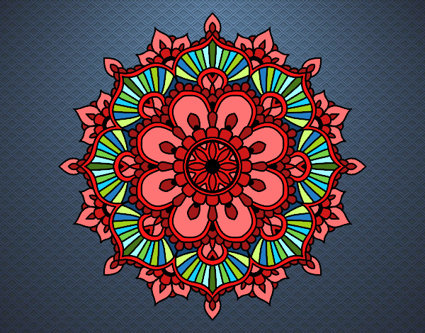 Coloring page Mandala floral flash painted byfawnamama1