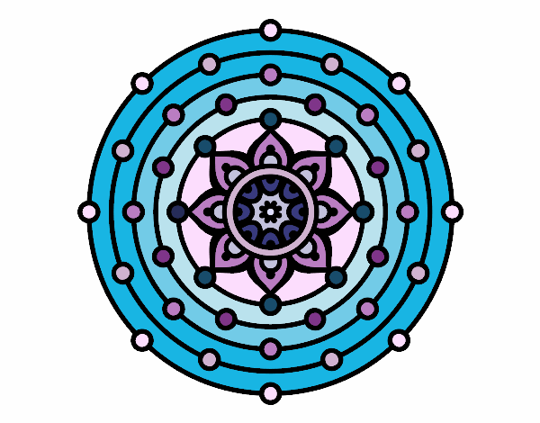 Coloring page Mandala solar system painted byEubs