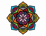 Coloring page Mandala exponential growth painted byPame