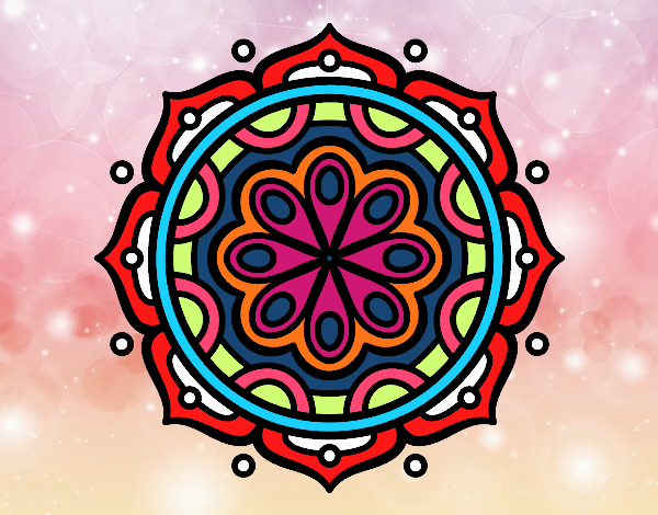 Coloring page Mandala to meditate painted byalexadra