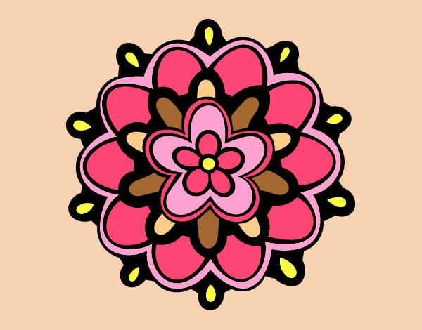 Mandala with a flower