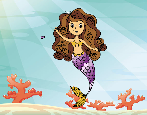 Mermaid with curls