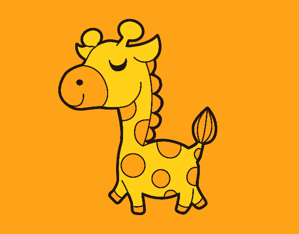 Coloring page Vain giraffe painted bysamg