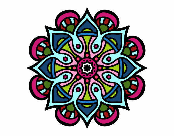 Coloring page Mandala arab world painted byrandol9572