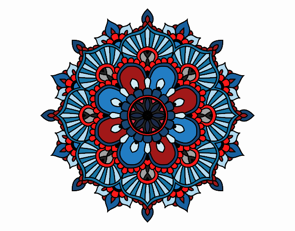 Coloring page Mandala floral flash painted byrandol9572