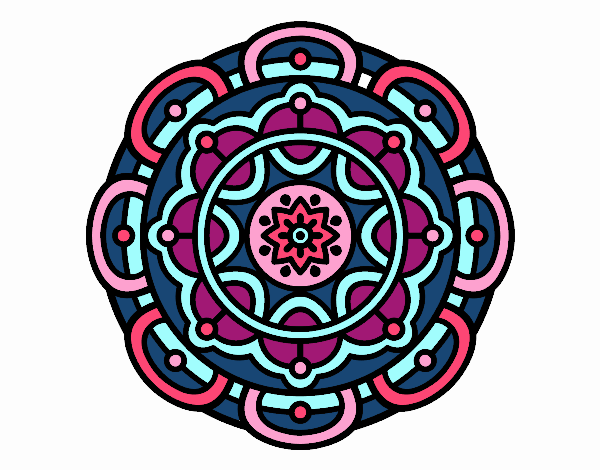 Coloring page Mandala for mental relaxation painted byrandol9572