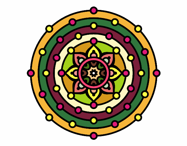 Coloring page Mandala solar system painted byMirdy