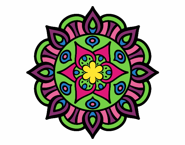 Coloring page Mandala vegetal life painted byToshiroy