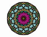 Coloring page Modernist mandala painted byPame