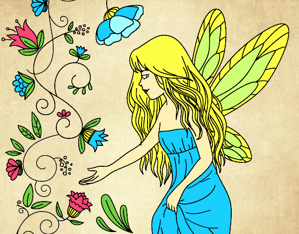 Coloring page Sylph painted bysamg