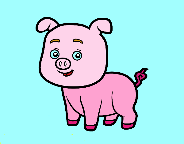 Coloring page A Piglet painted byhasti