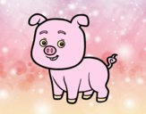 Coloring page A Piglet painted byAnia