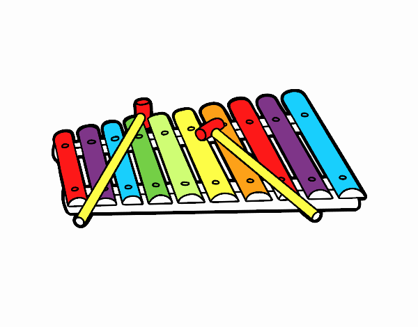 Coloring page A xylophone painted byhasti