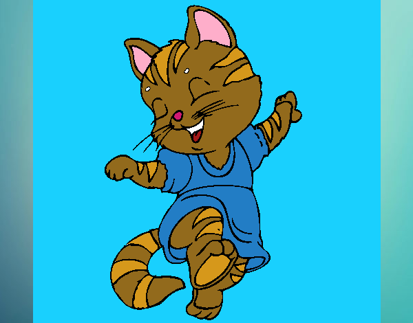 Coloring page Cat painted bysamg